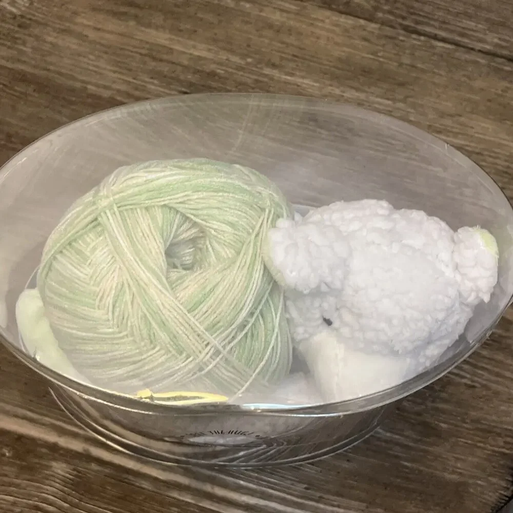 DMC Hug This! Knitting & Crochet Yarn Kit with Lamb Toy New In Box Baby Blanket